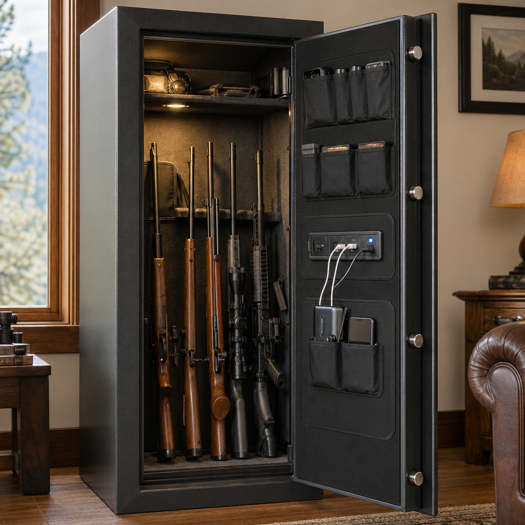 Best Gun Safes That Include Built-In Charging Ports for Accessories