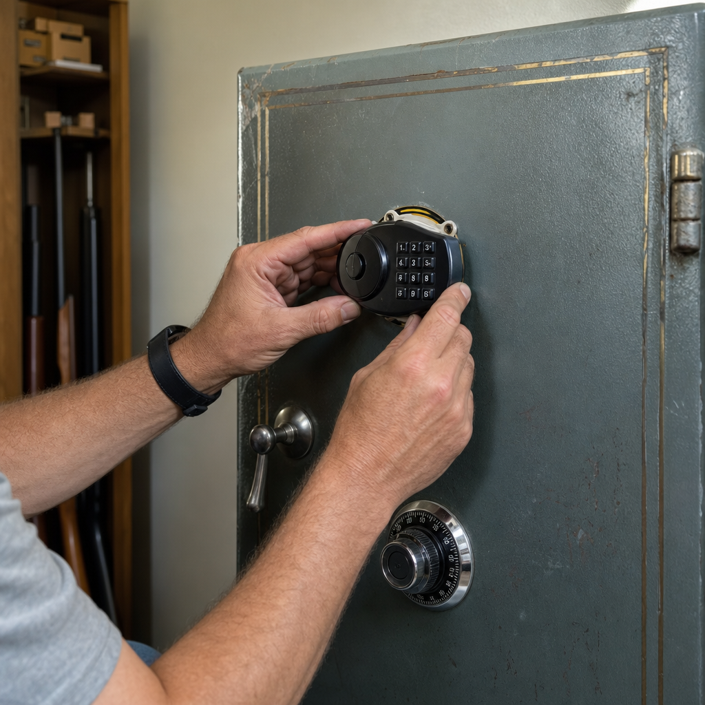 Installing a Keypad Lock on an Older Mechanical Gun Safe
